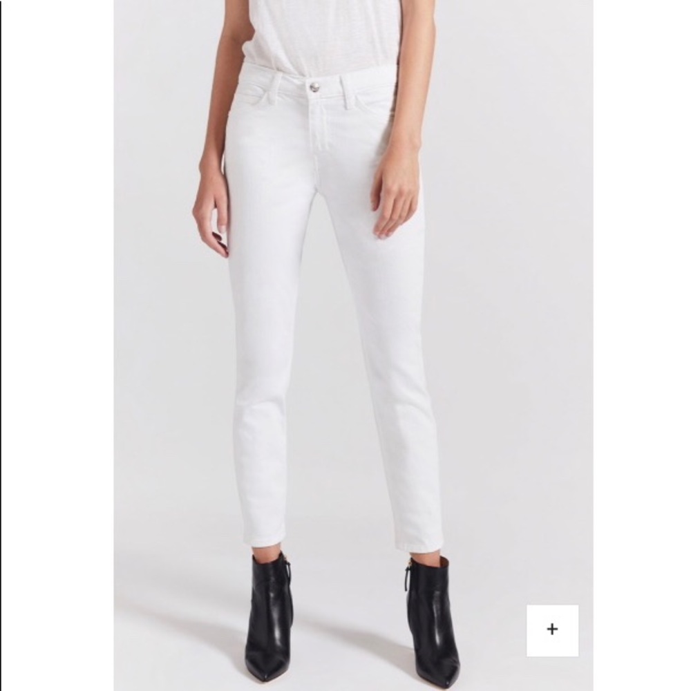 CURRENT/ELLIOT STILETTO WHITE JEANS
